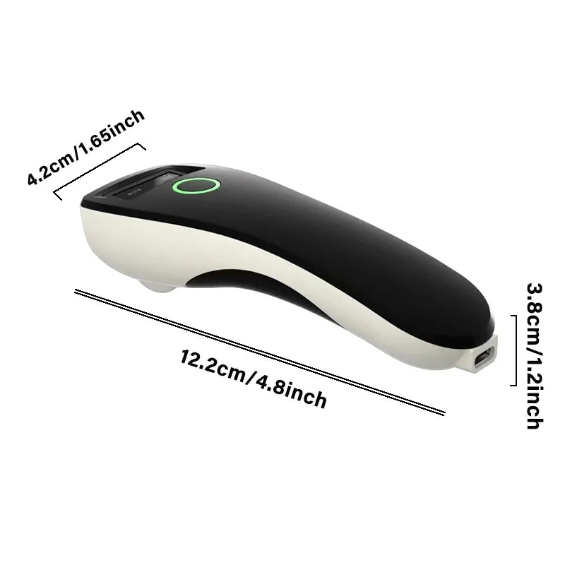 Mini Handheld Portable Barcode Scanner 2.4G Wireless/Bluetooth/USB 1D 2D QR Code Data Matrix PDF417 Reader With Storage Function