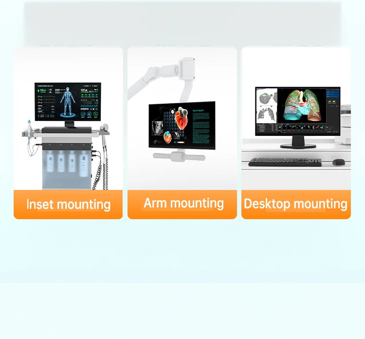 18.5'' 1080p 400nits VESA Mount Medical Grade Portable Monitor Touch Screen for Medical Equipment Fetal Detector Metal Frame