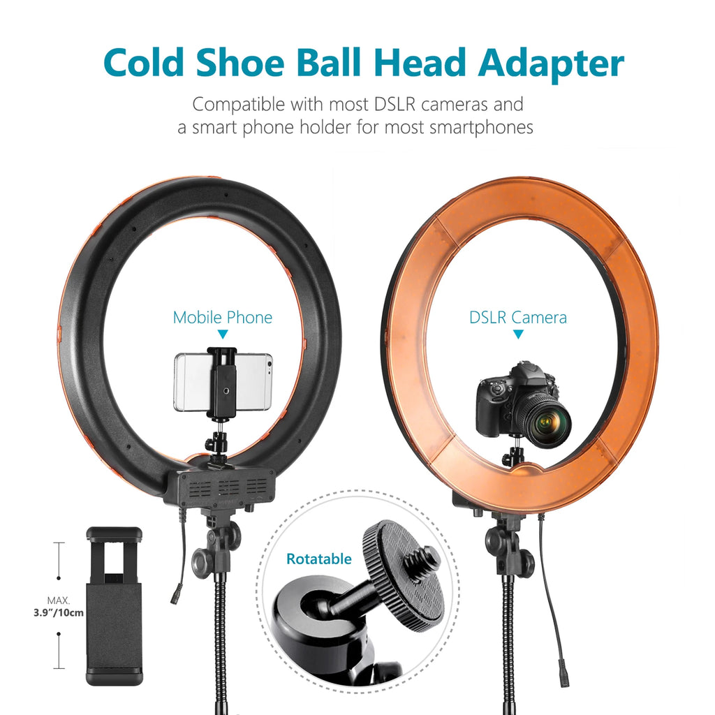 18 Inch LED Ring Light Kit with Tripod Stand and Remote - Tidesmit Tidesmit