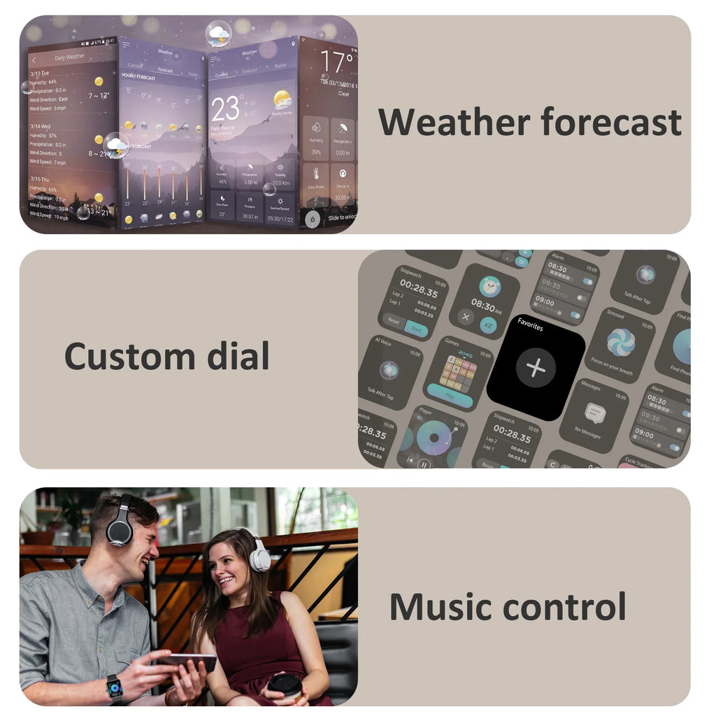 R50 Bluetooth Call Smart Watch 1.85'' HD Display Fitness Sport Watch Heart Health Sleep Monitoring Fitness Men Women Watches