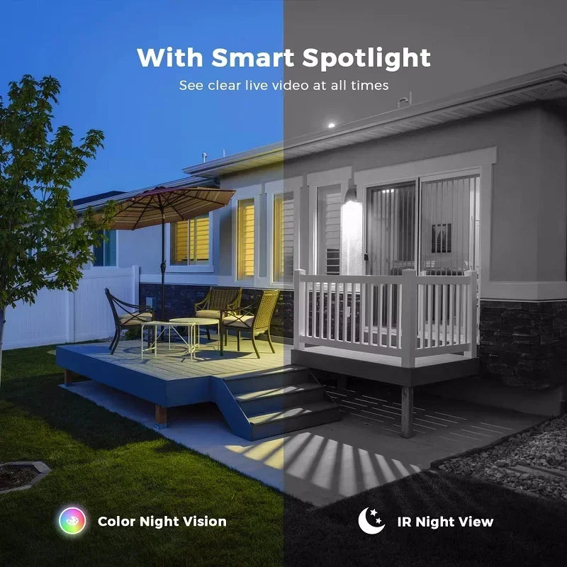 8MP 4K WIFI IP Camera PTZ Outdoor Dual Screen AI Human Detection Dual Lens Two-way Audio CCTV Video Security Camera V380 APP