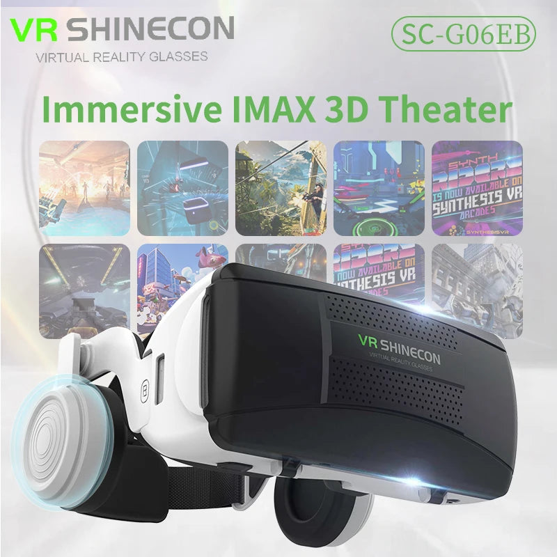 VR Headset for Smartphones - G06EB Immersive 3D Smart Glasses Tidesmit