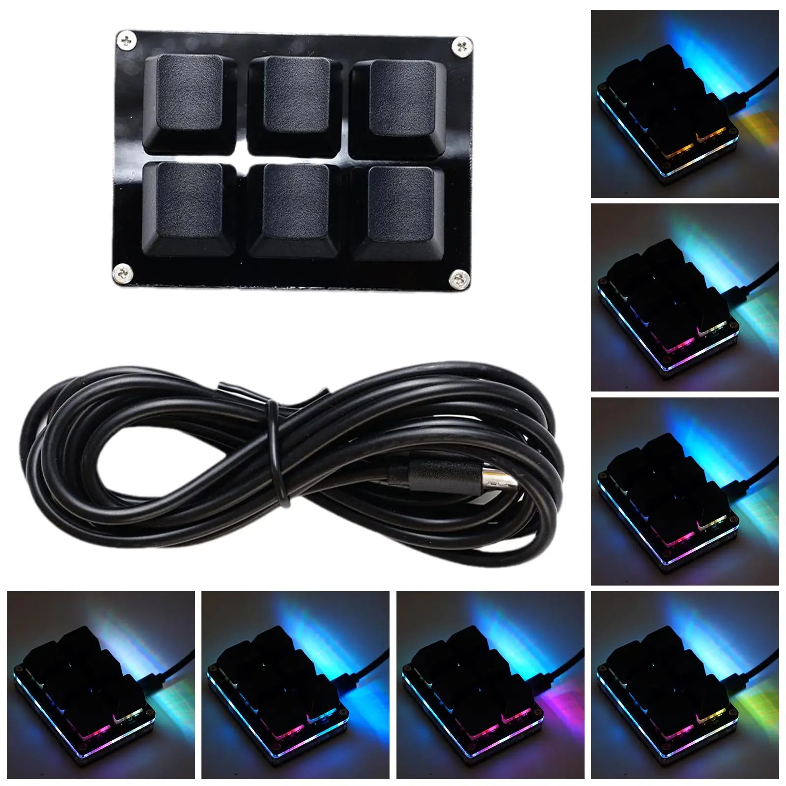 Mini USB Custom Mechanical Keyboard 2/4/6/7/8/9/12/16/24 Keys Gaming Keyboard Sayo Device Shortcut Programmable Keypad Keys New