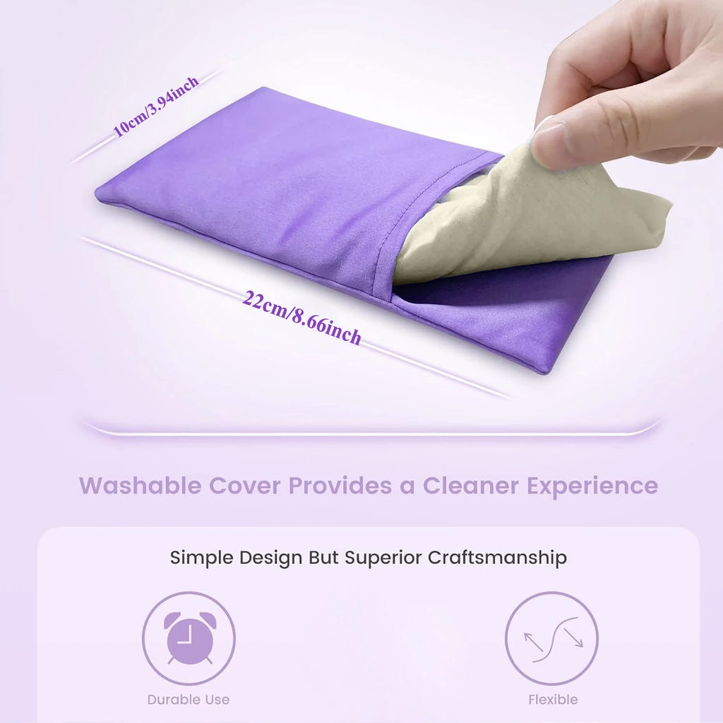 Weighted Eye Mask for Sleeping Soft Heated Eye Mask Moist Heat Warm Compress for Eye Microwave Reusable Sleep Mask for Women Spa