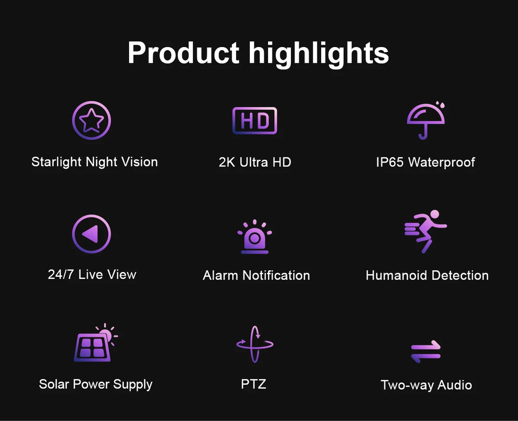 XIAOVV 4G Sim 6MP Solar Outdoor Cameras  PTZ Surveillance Outdoor Waterproof Security Cams Color Night Vision Smart Home