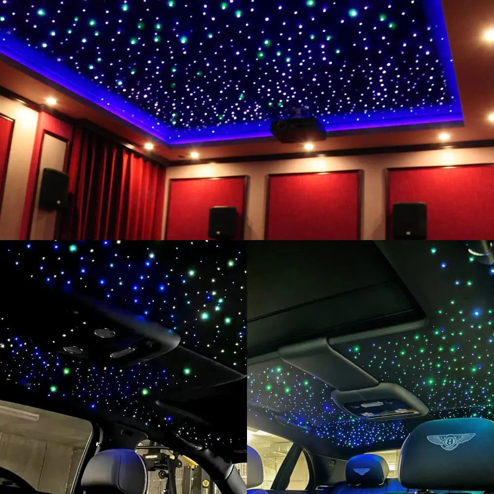 Fiber Optic Starry Sky Car Atmosphere Lamp - RGB LED Lighting Kit Tidesmit