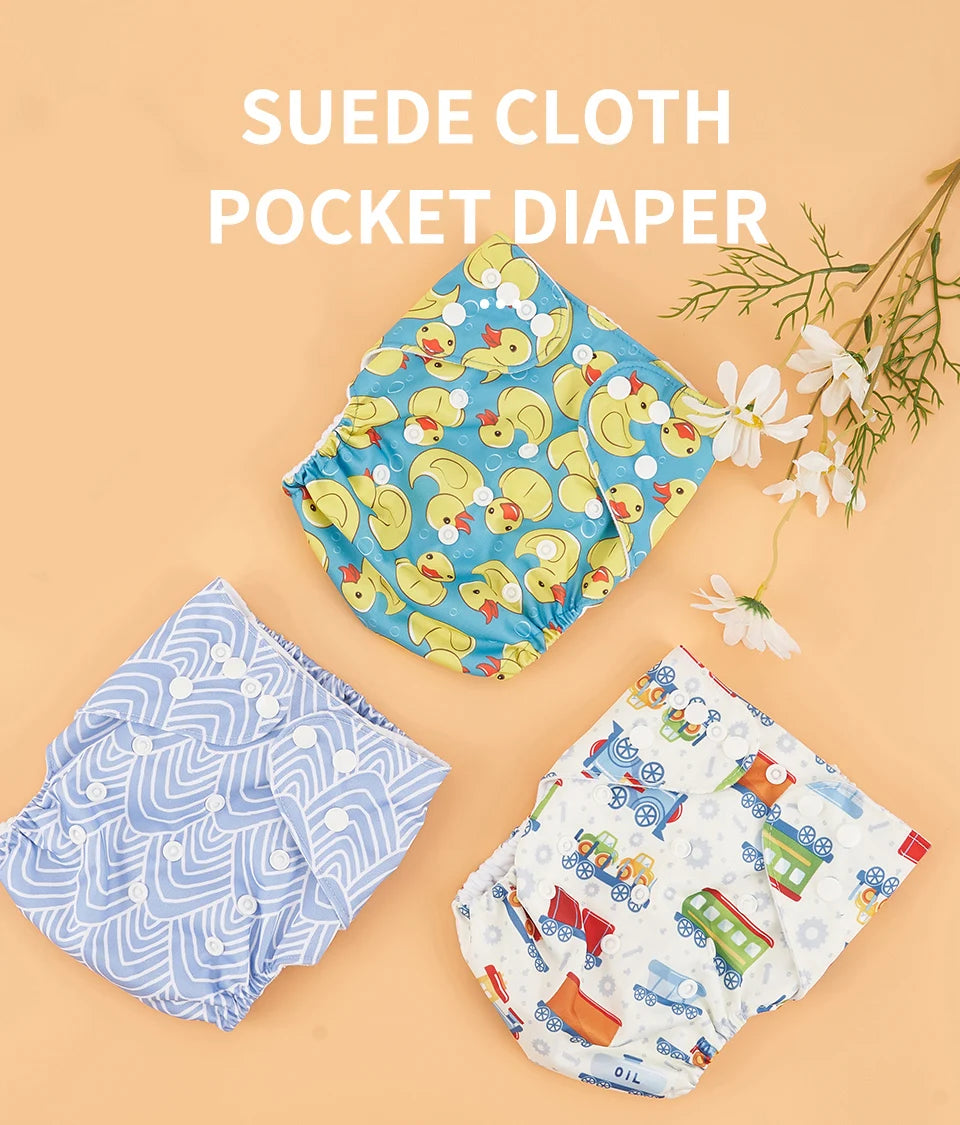 HappyFlute Fashion Style Hot Sale 3-15kg Baby Super Soft Suede Cloth Inner Fabric Reusable&Washable Eco-friendly Pockete Diaper