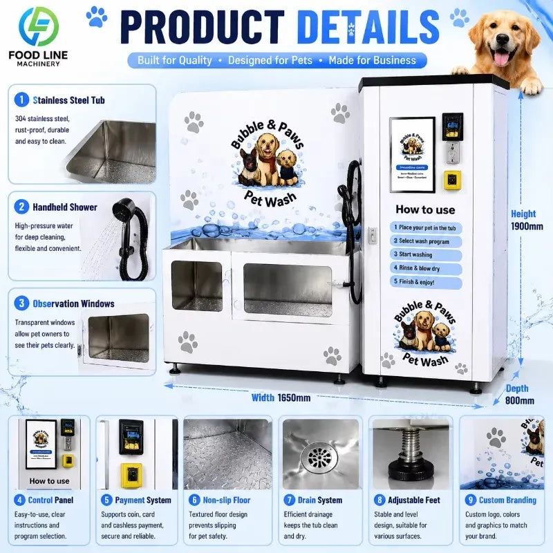 Tidesmit Commercial Self-Service Pet Car Washing Machine