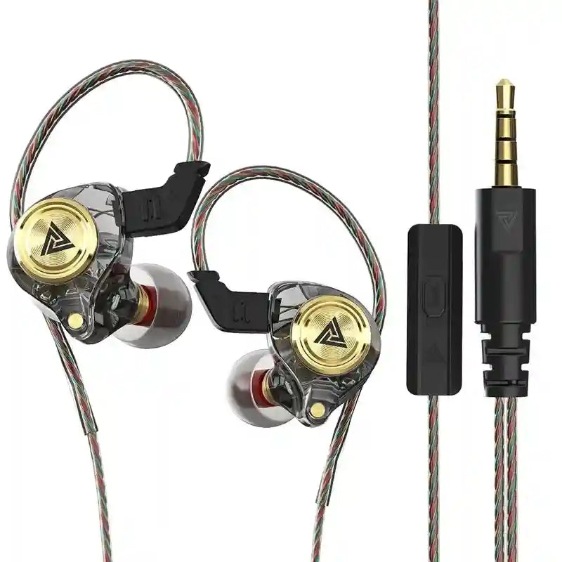 Wired Earbuds with Microphone - Noise Cancelling Bass Headset Black Tidesmit