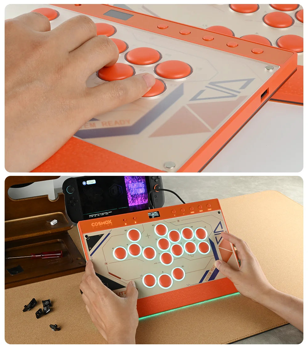Haute42 C16 Magnetic Leverless Hitbox Controller Stickless Arcade Controller Keyboard For PC/ PS5/PS4 Hitbox Fighting Stick