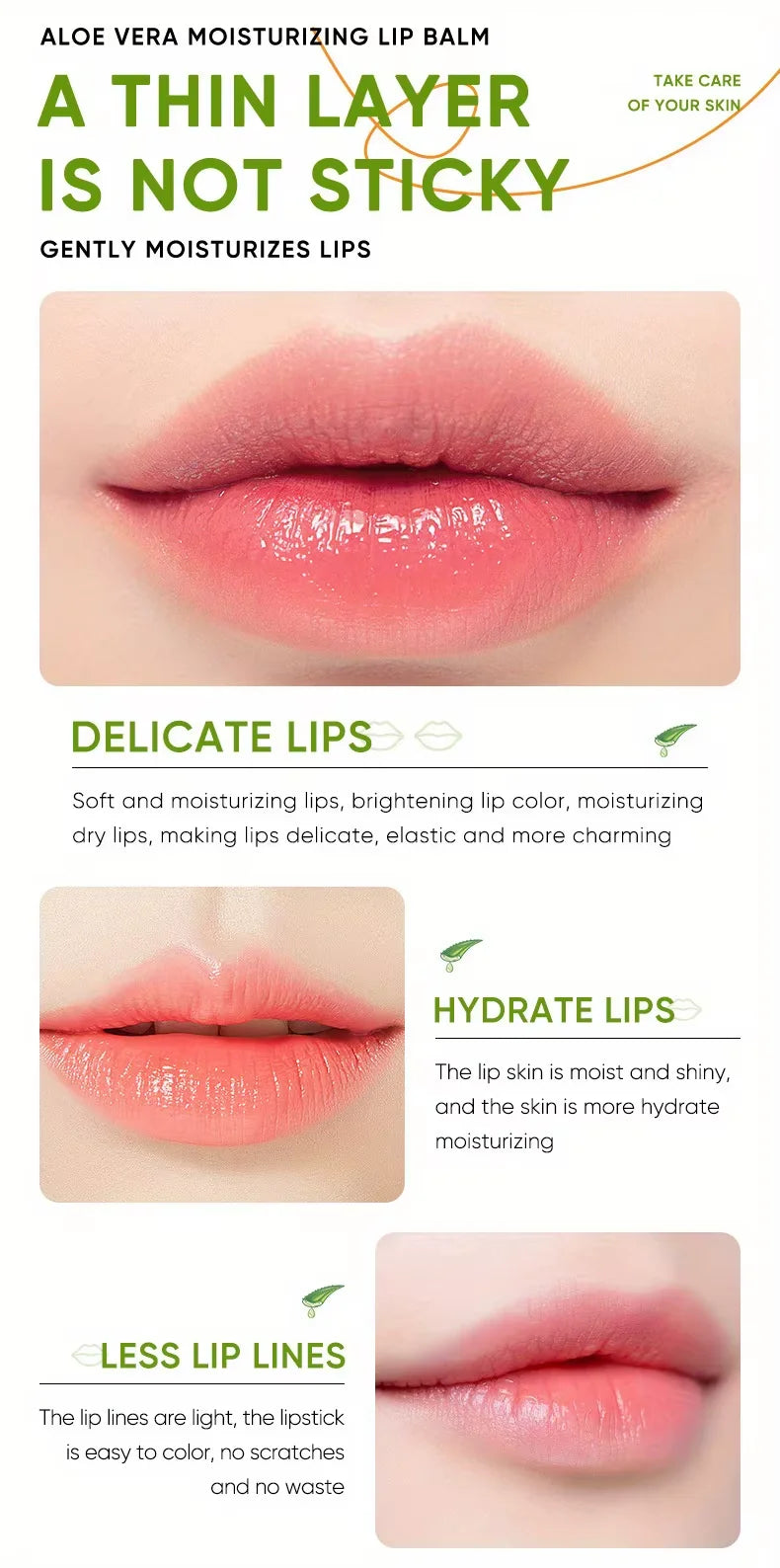 Aloe Lip Balm for Dry Lips: Natural Moisturizing Lip Treatment | Tidesmit Lip Care Tidesmit