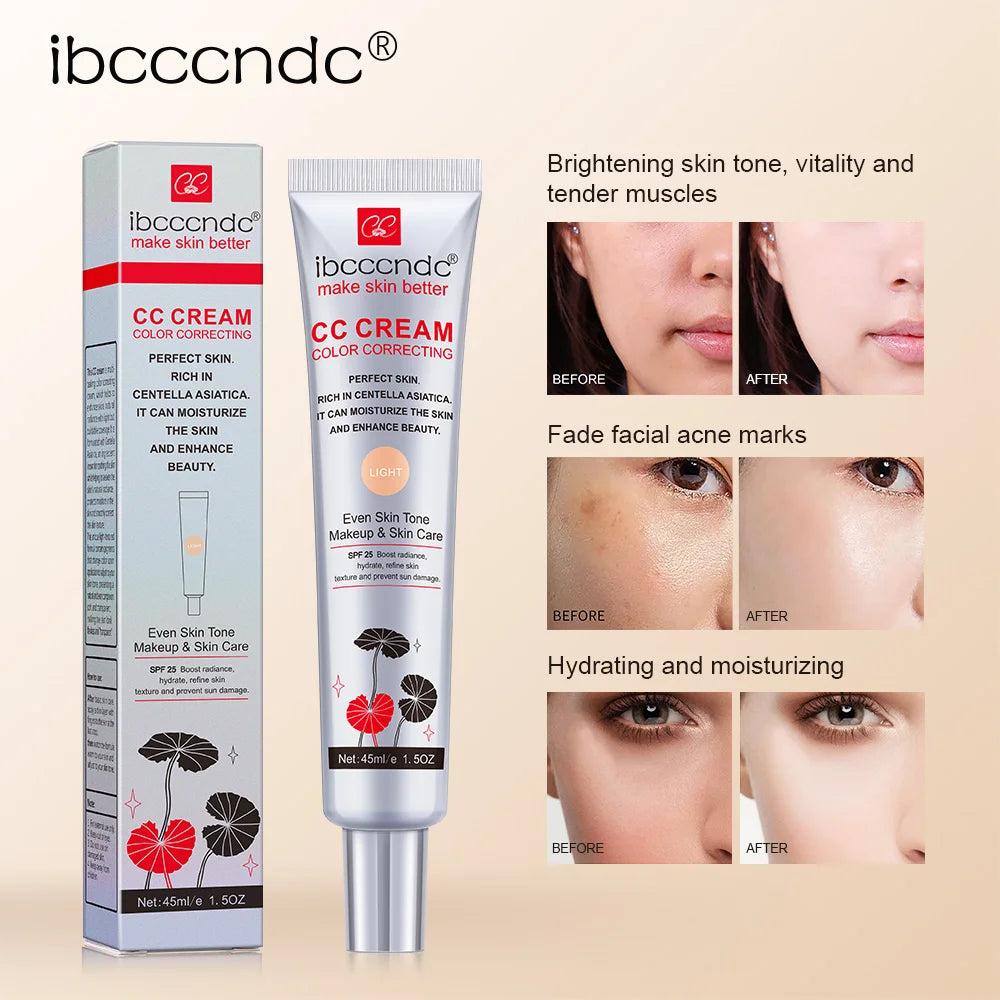 Tidesmit waterproof moisturizing CC cream face makeup texture close-up for lasting skin protection