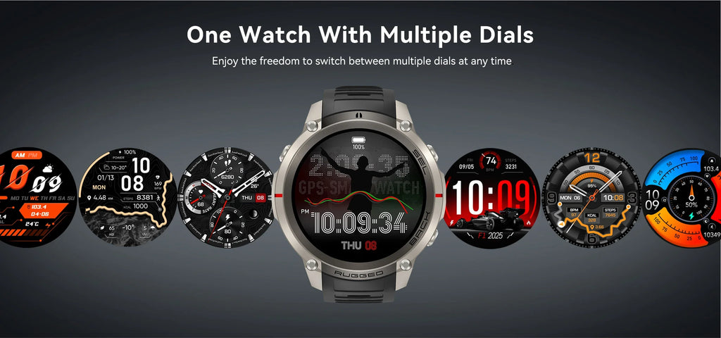 2026 New Outdoor GPS Smart Watch Map Compass Navigation 5ATM Waterproof Bluetooth Call 100+Sport Mode Men AMOLED HD Smart Watch