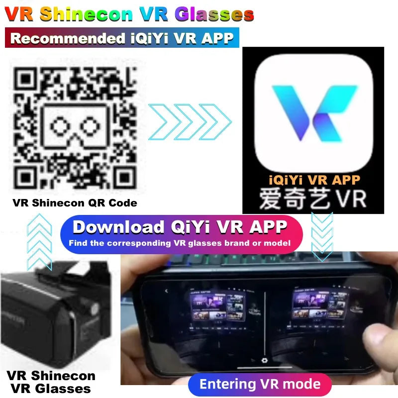 VR Headset for Smartphones: G06E Immersive 3D IMAX Smart Glasses Tidesmit