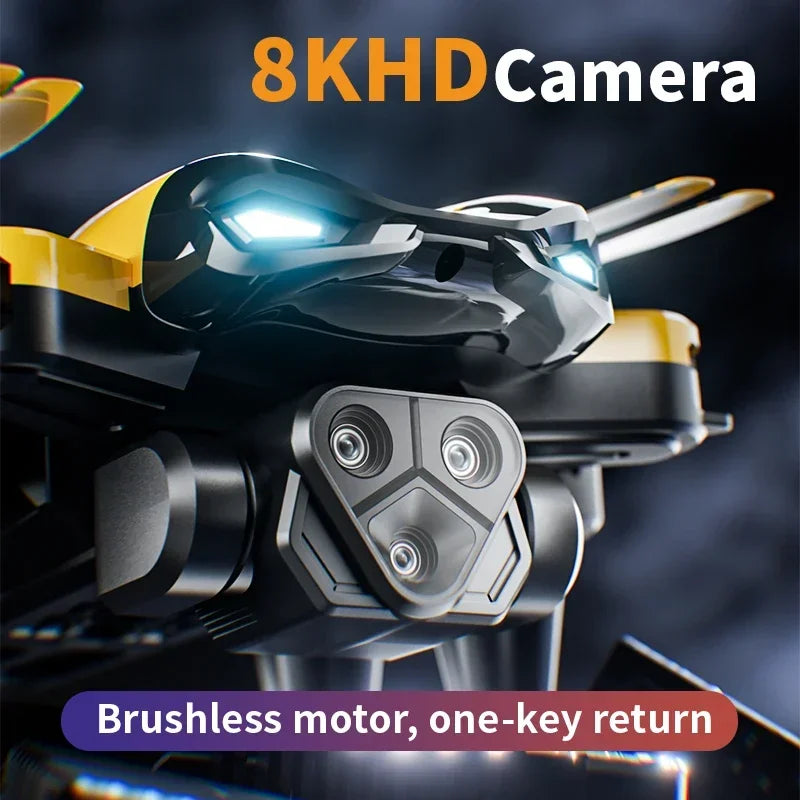 4K Camera Drone with GPS, Obstacle Avoidance, and Foldable Frame - Yellow Tidesmit
