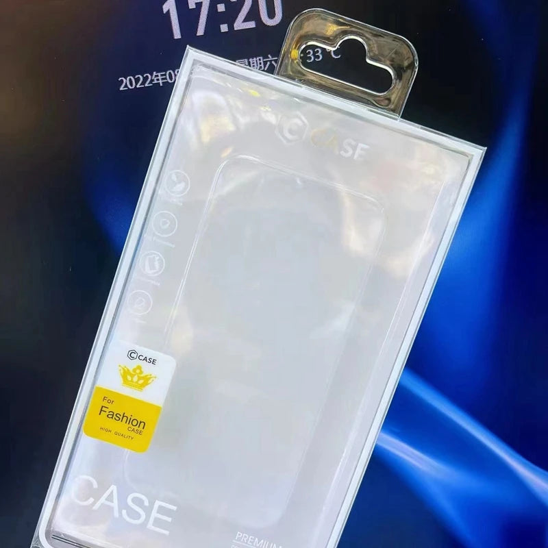 Phone Case Retail Packaging Box - Universal Clear PVC Display Yellow Silver Packaging Box Tidesmit