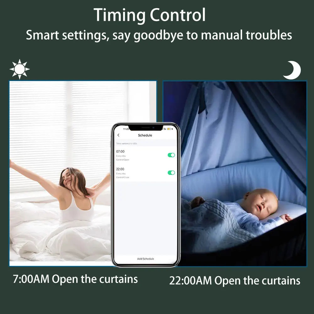 WiFi Roller Blind Motor for 38mm Tubes - App Controlled Smart Home Device Tidesmit