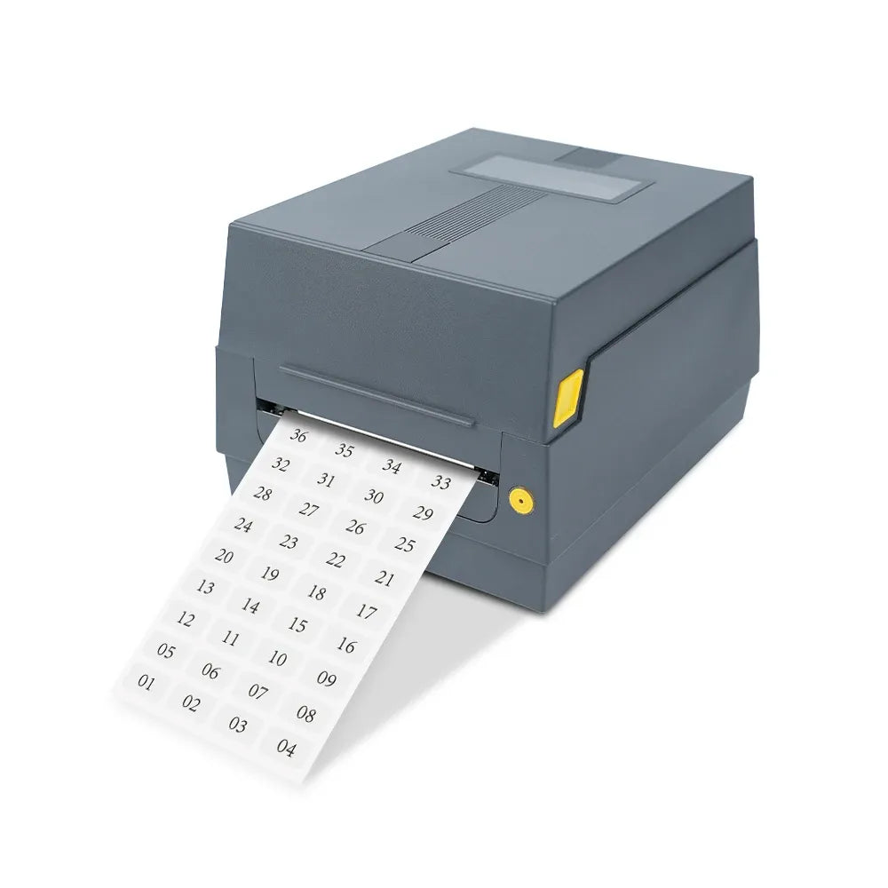 Desktop 110mm Barcode Shipping Label Printer USB Interface Thermal Transfer Printer With Ribbon