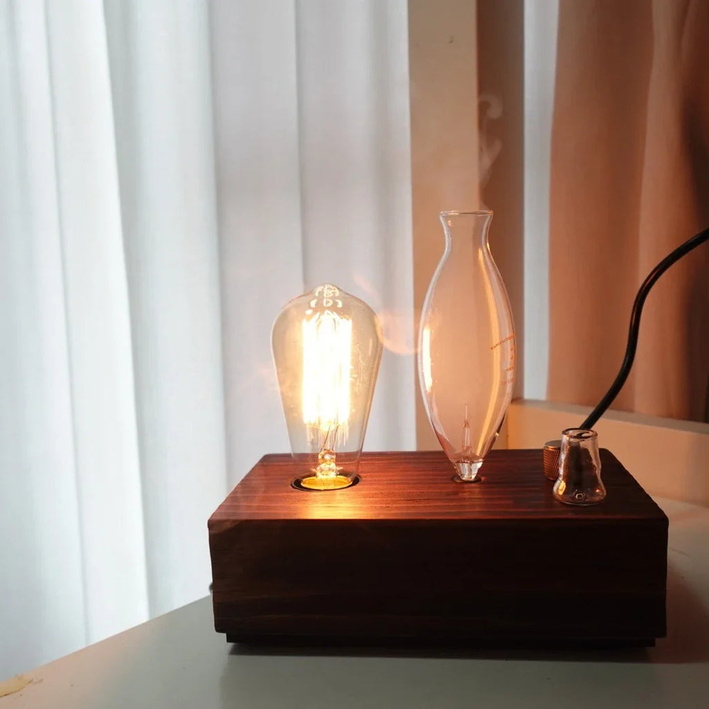 Waterless Pure Essential Oil Diffuser Nebulizer Aromatherapy Diffuser Electric Wooden Glass Home Aroma Essential Diffusers