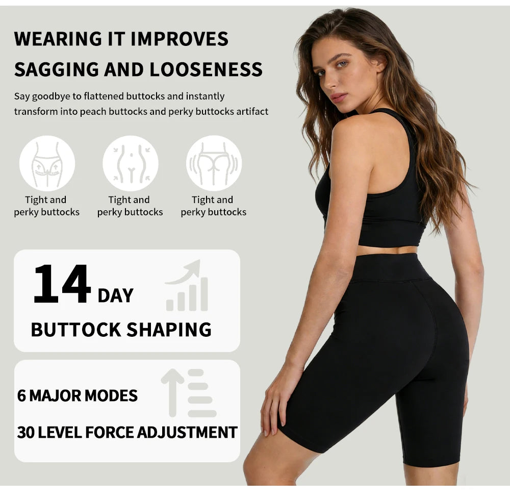 EMS Microcurrent Buttock Lifting Shorts | Yoga Fitness Trainer Body Shaping Massage Equipment Tidesmit