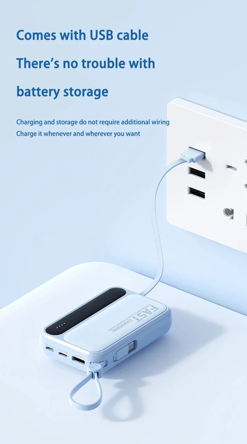Portable Charger 50000mAh with 4 Built-in Cables | Tidesmit Tidesmit