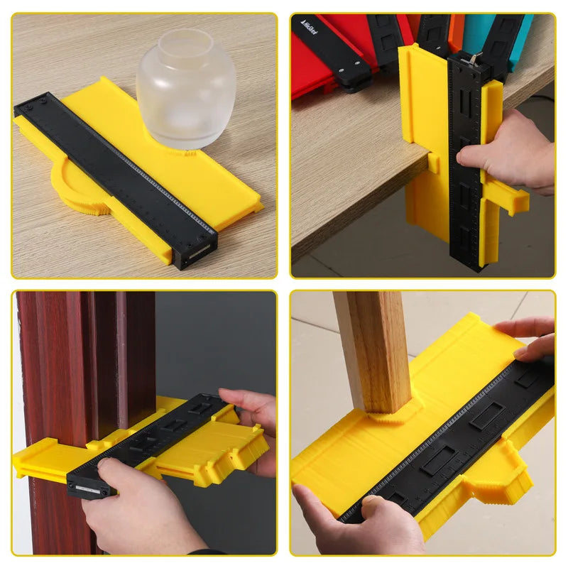 Contour Gauge Cutting Template Multi-Functio Measuring Instrument Woodworking Tool Tiles Measure Ruler Construction Contour Tool