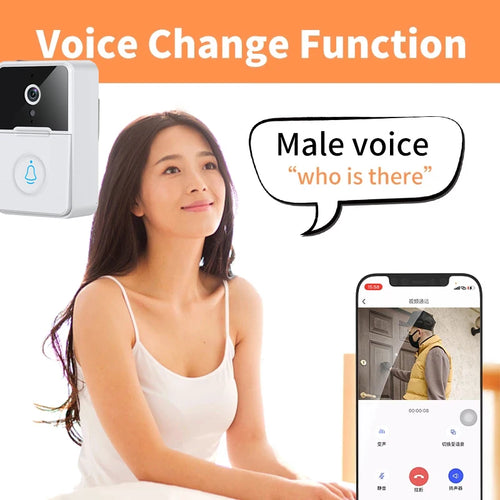 Tidesmit 1080P WiFi smart video doorbell with AI-enhanced PIR motion detection and waterproof night vision.