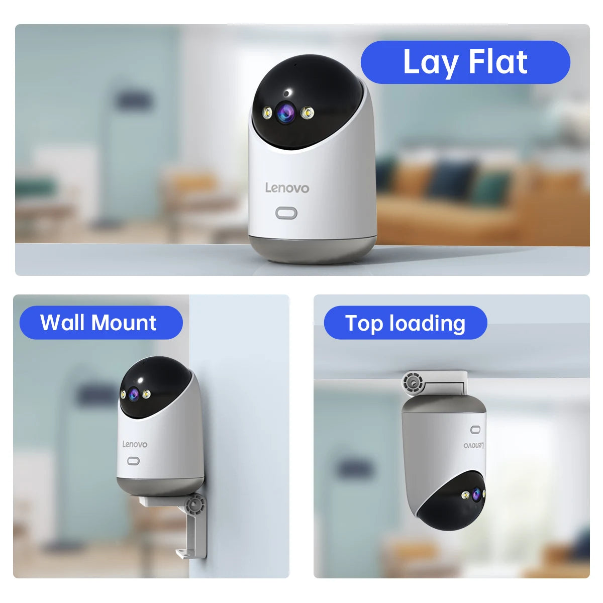 Lenovo 8MP 5G Wifi Indoor Security Camera HD IP Cam Color Night Vision Two-Way Audio PTZ 360° Home Surveillance Baby Monitor