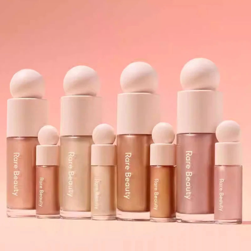 Tidesmit liquid shimmer blush and gel highlighter texture close-up for radiant natural makeup glow