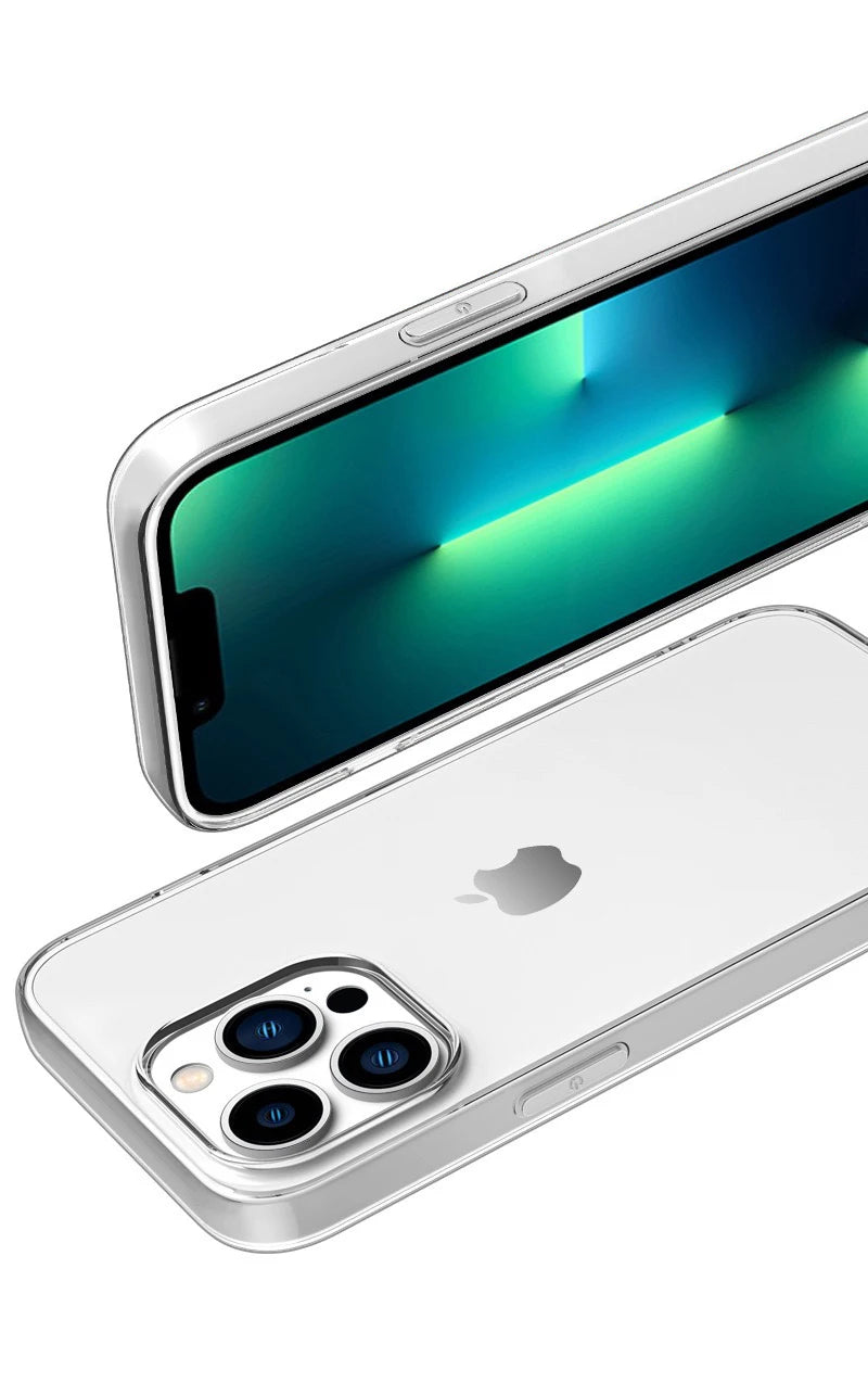 iPhone 15 Case Ultra Thin Clear Silicone Shock-Absorbing Cover Tidesmit
