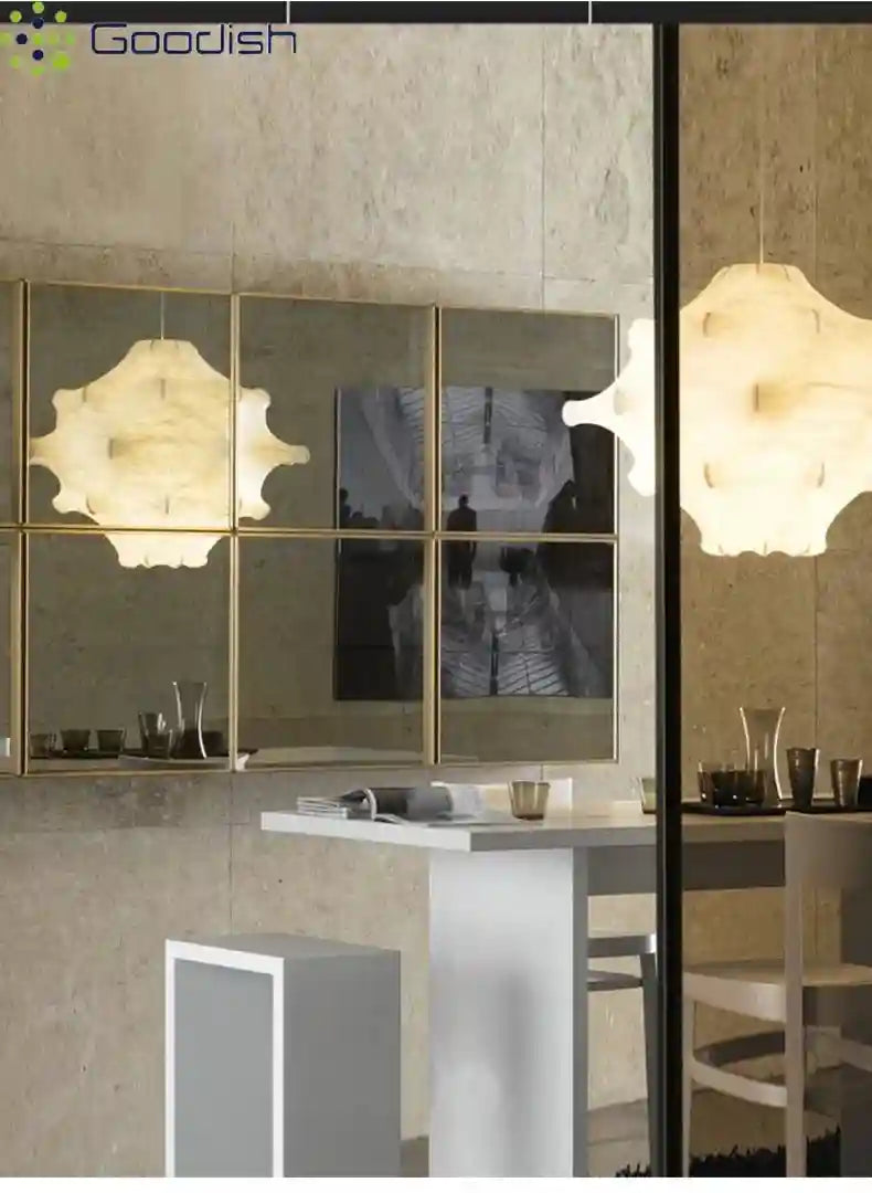 Wabi Sabi Silk Pendant Light | Handmade Aesthetic Chandelier 50-68cm Tidesmit