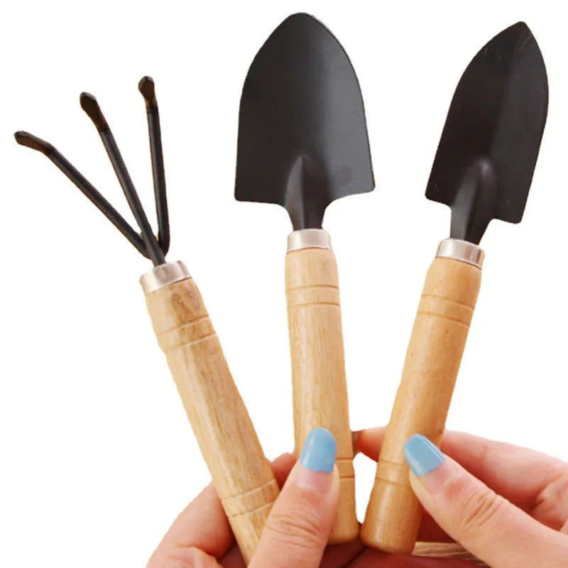 3PCS Planting Tools Mini Digging Weeding Garden Tool Set for Indoor Flower Pot Cactus Vegetables Small Plants Garden BZQ01
