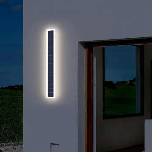 60cm Solar Wall Light Outdoor IP65 Waterproof LED Wall Lamp Dusk to Dawn Solar Powered Exterior Light Fixture for Garden Patio