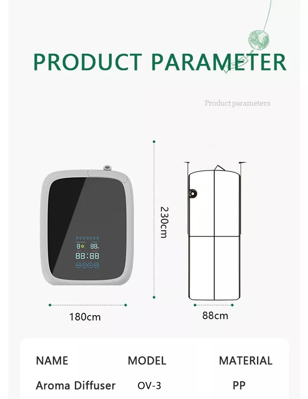 500ml Professional Aroma Diffuser Hotel Air Freshener Wll-mounted Commercial Essential Oil Diffuser Waterless Scent Machine
