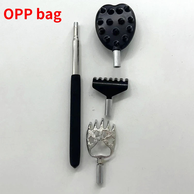 Telescopic Back Scratcher Extendable Massager for Targeted Muscle Relief Back Massage Instrument OPP Set Tidesmit