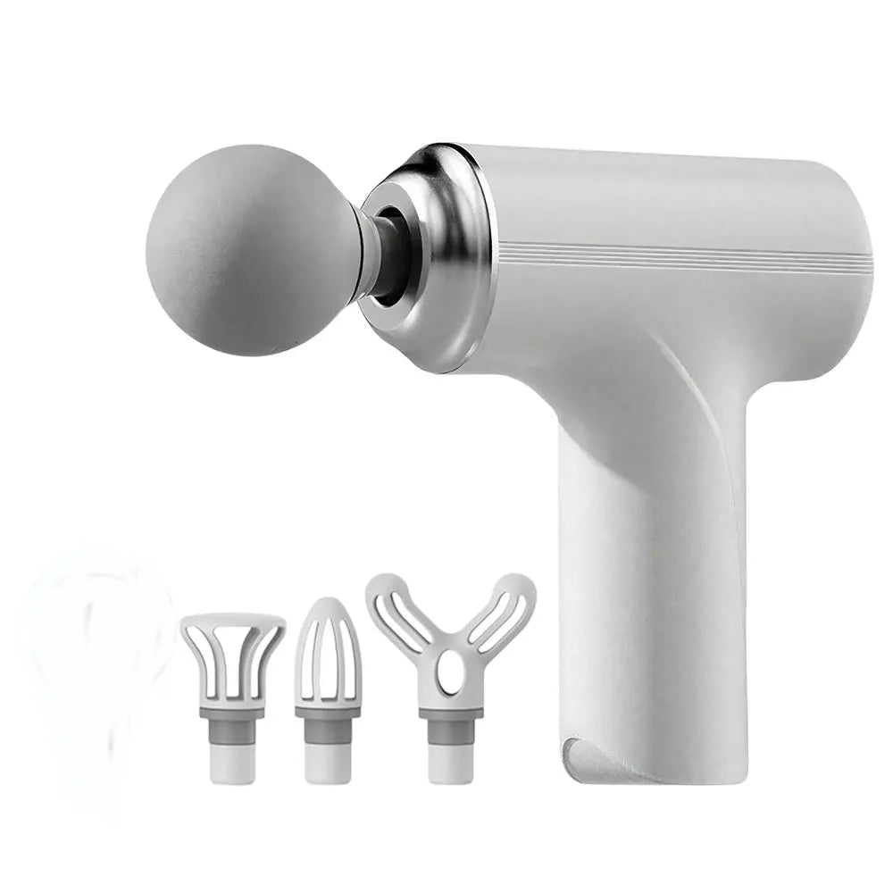 Portable Fascia Gun - 6-Speed Deep Tissue Massager for Muscle Recovery Fascia Gun WHITE Tidesmit