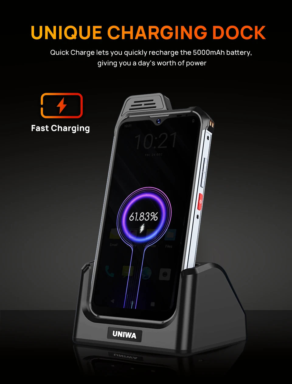 UNIWA W999 ATEX Explosion-proof Smartphones Rugged IP68 6.39" FHD Andriod13 8GB+128GB 5000mAh Walkie Talkie PTT NFC Mobile Phone