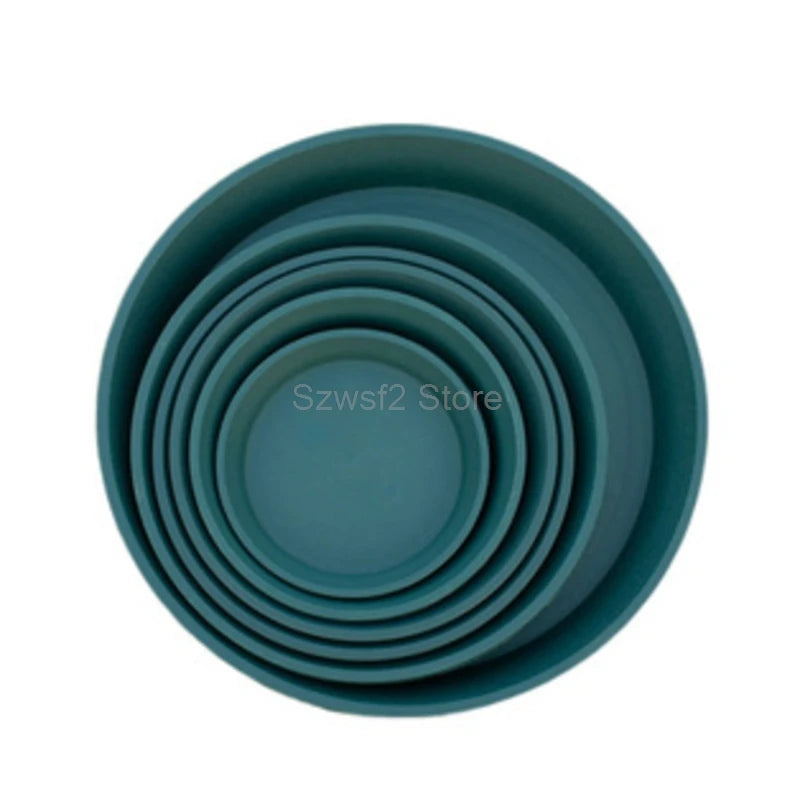 5/10pcs Green Plastic Plant Flower Pot Trays - Cute Garden Planter Tools for Growing Herbs, Succulents, and Nursery Plants E2