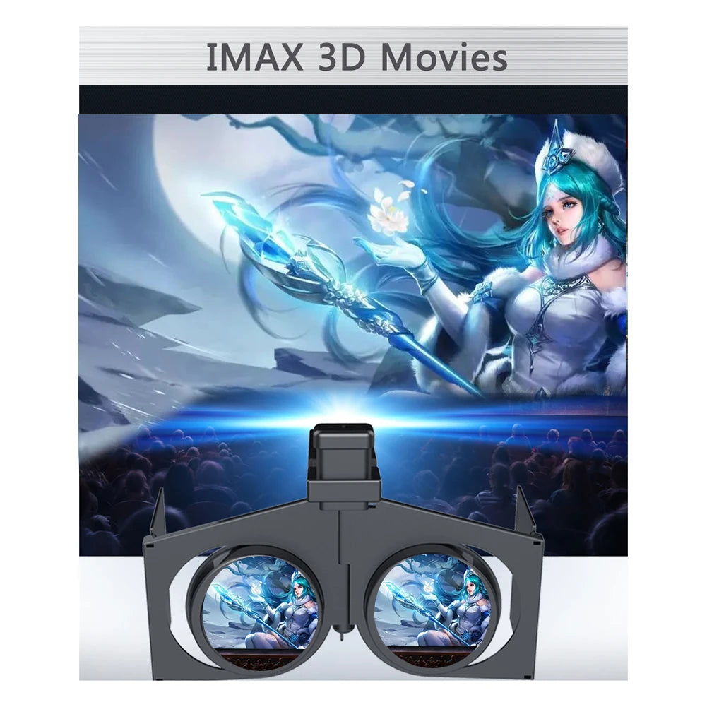 Foldable VR Headset for Smartphones - Lightweight 3D Virtual Reality Glasses Tidesmit