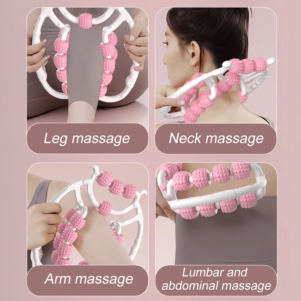 Leg Massager Roller for Cellulite Reduction - 20 Wheel Green Tidesmit Back Massage Instrument Tidesmit