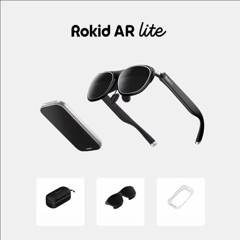 Rokid Max 2 AR Glasses: 300-Inch OLED Display for Immersive Mixed Reality MA2 with Station Tidesmit