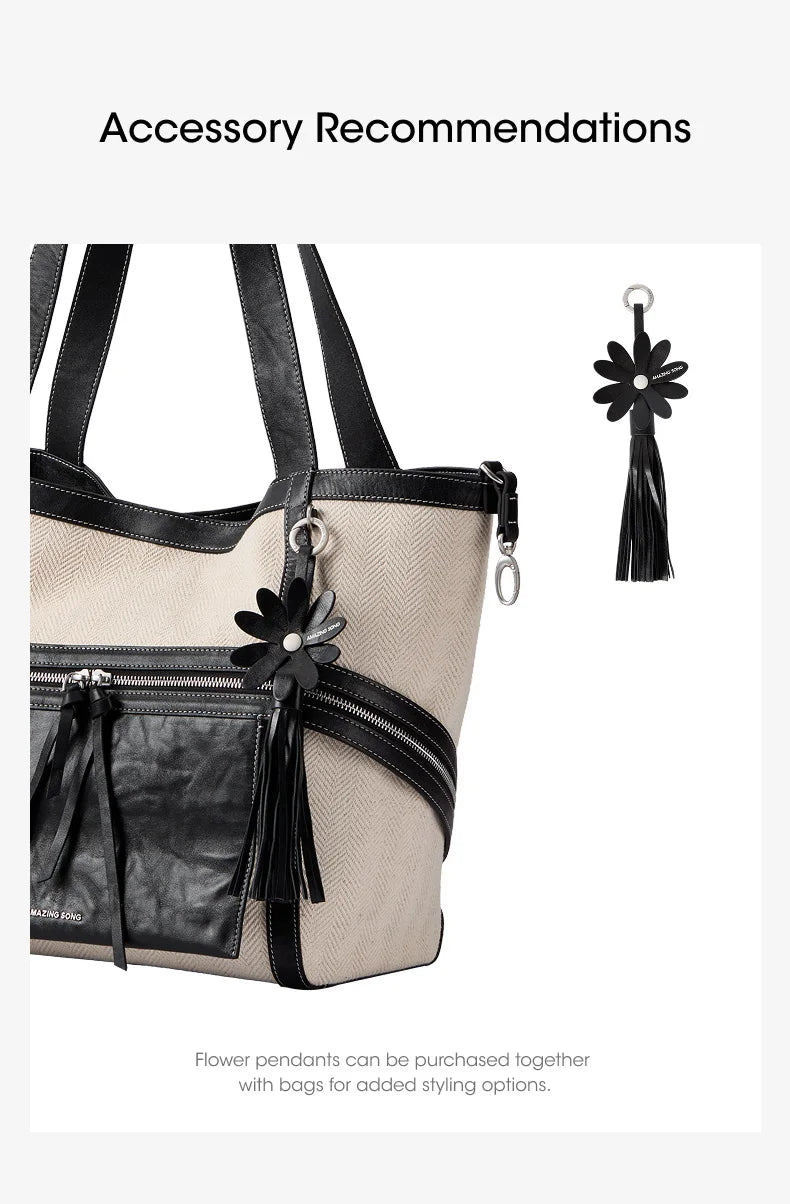 Amazing Song Original Design Cheese Roll Tote Bag Woven Family Shoulder Bag Fashion For Women