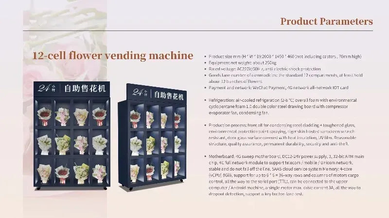 Tidesmit Smart Flower Vending Machine 100V-240V EU Plug 5-8 Bouquets