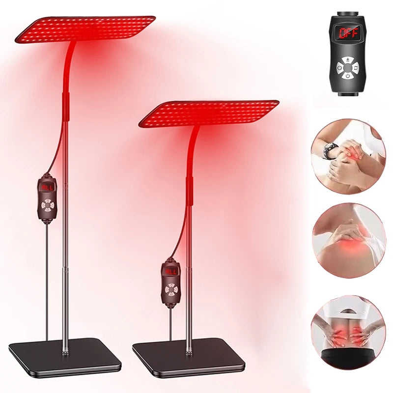 Near Infrared Light Panel 660nm 850nm Red Light Lamp With Timer Face and Body Home Use Relief Pain Device with Adjustable Stand