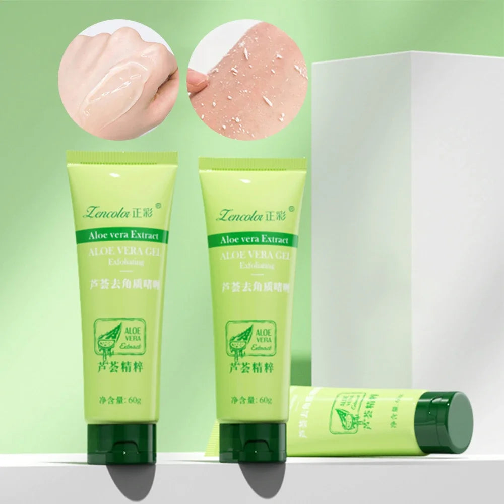 Aloe Vera Exfoliating Gel Facial Scrub - Gentle Smooth Skin Renewal Scrubs Treatments Tidesmit