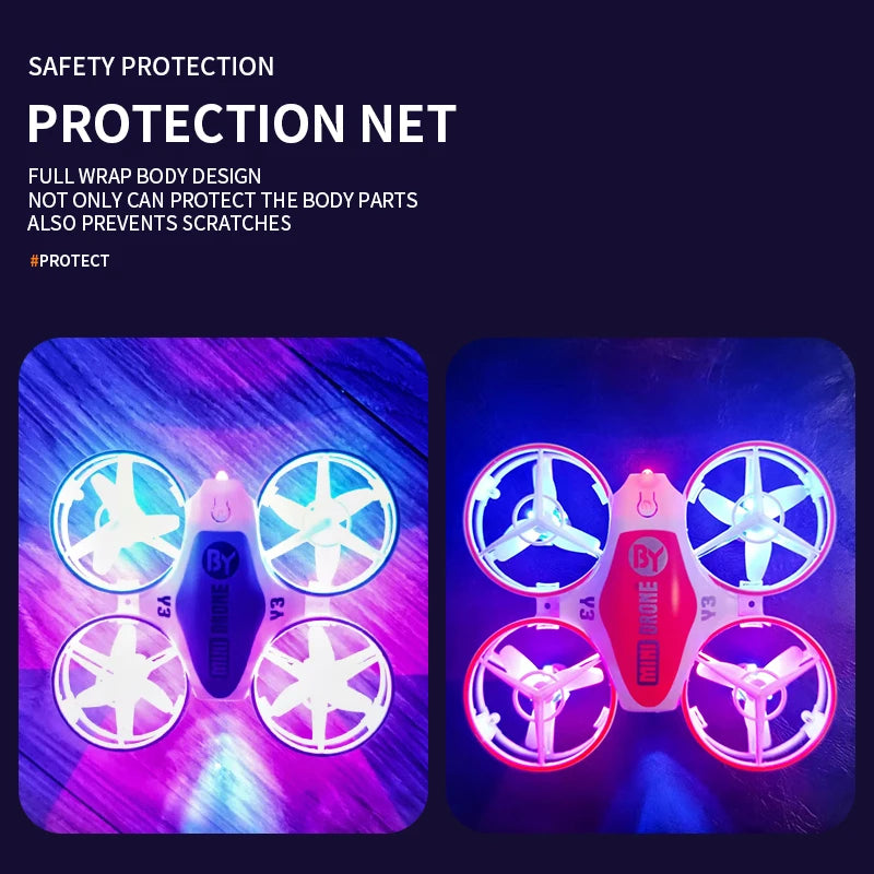 Mini UFO Drone for Kids - Foldable Remote Control Quadcopter (Blue) Tidesmit