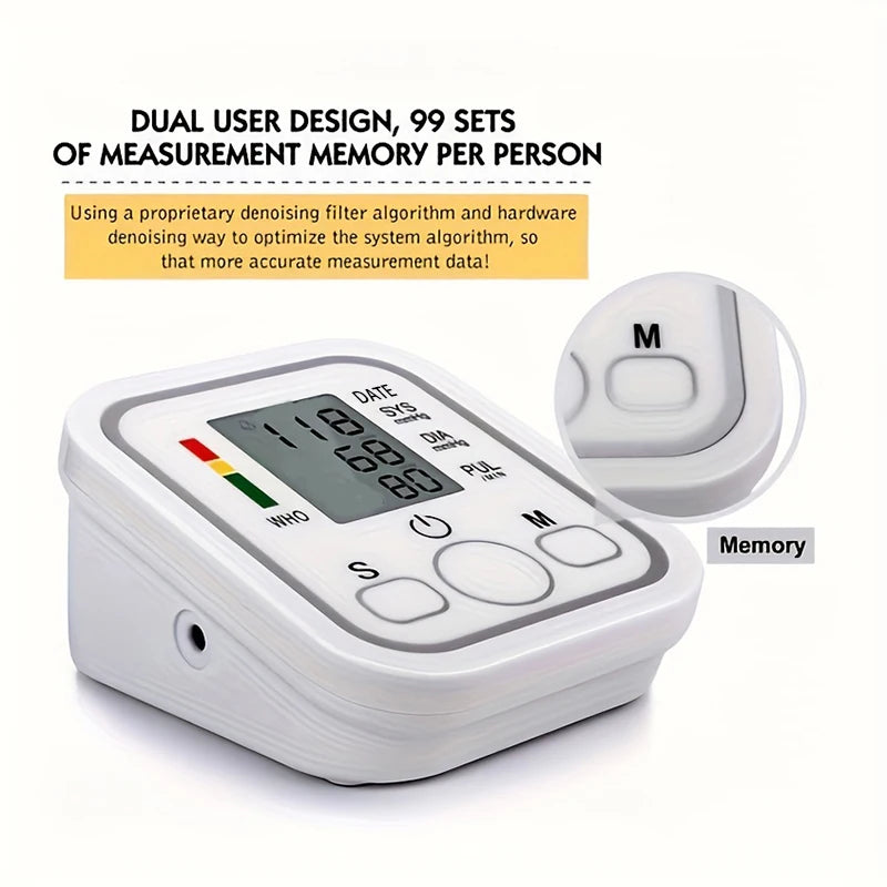 Health Care Blood Pressure Monitor Digital Tonometer Upper Arm Blood Pressure Meter Automatic BP Medical Sphygmomanometer Pulse