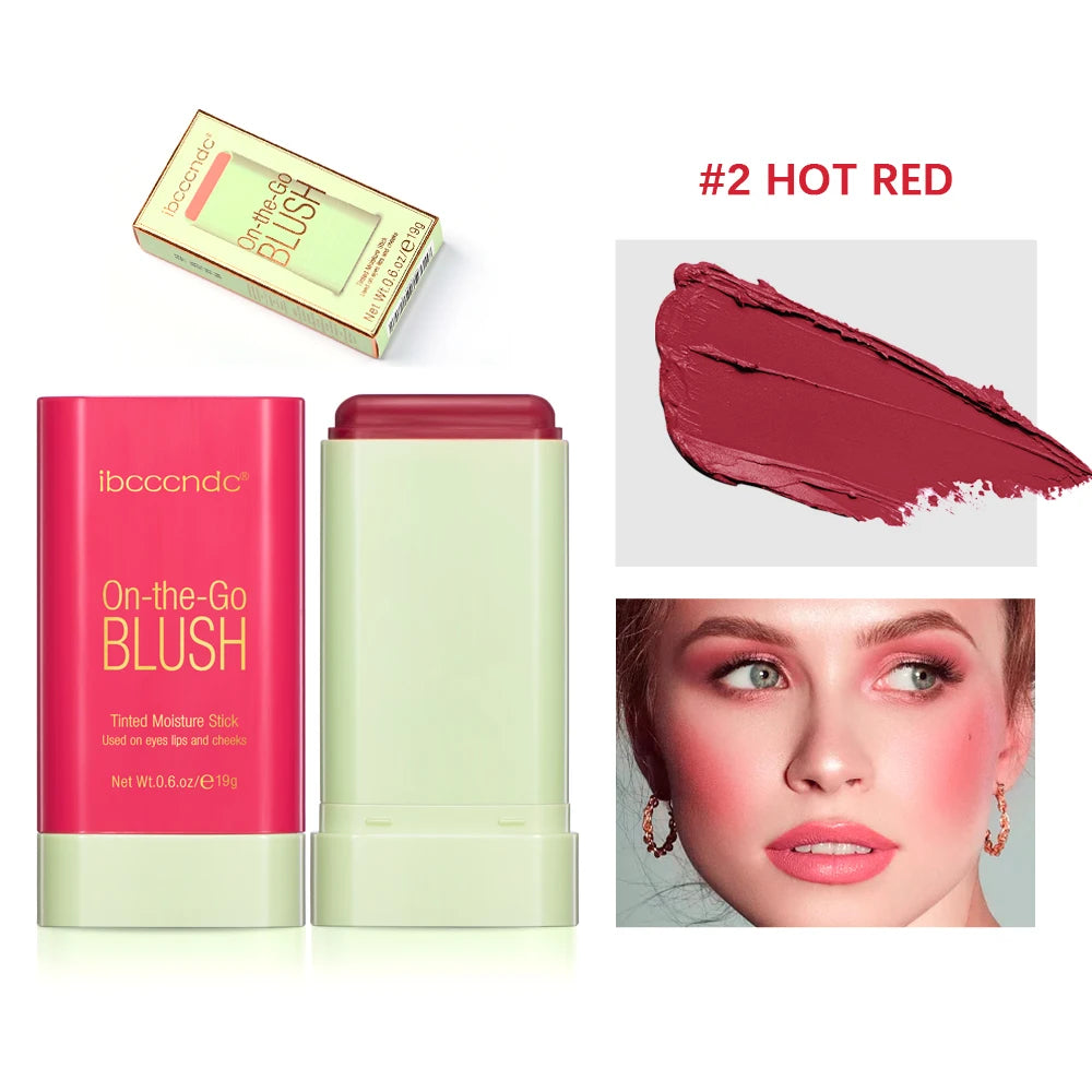 Tidesmit multi-functional blush stick shade swatch showing waterproof cream texture and high color payoff