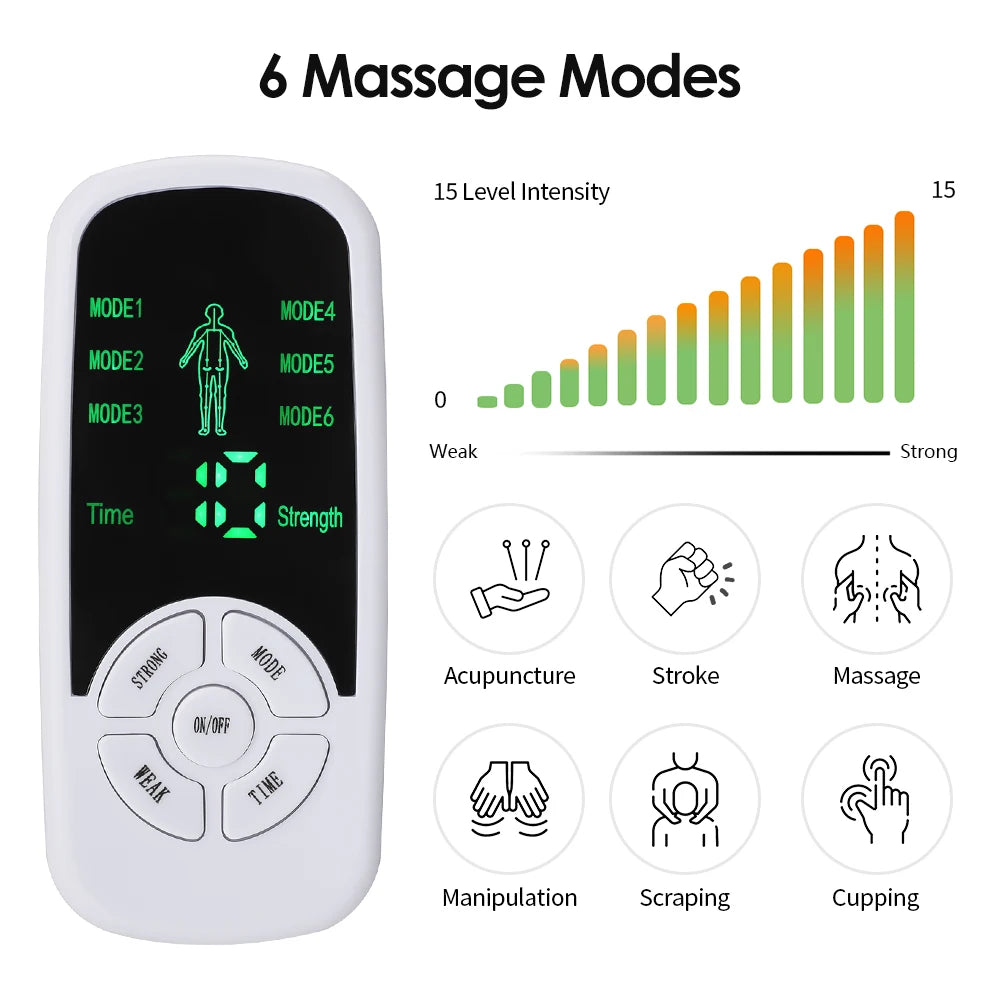 Tidesmit 6-Mode Electric Back Massager | Portable Muscle Relief Device Back Massage Instrument Tidesmit