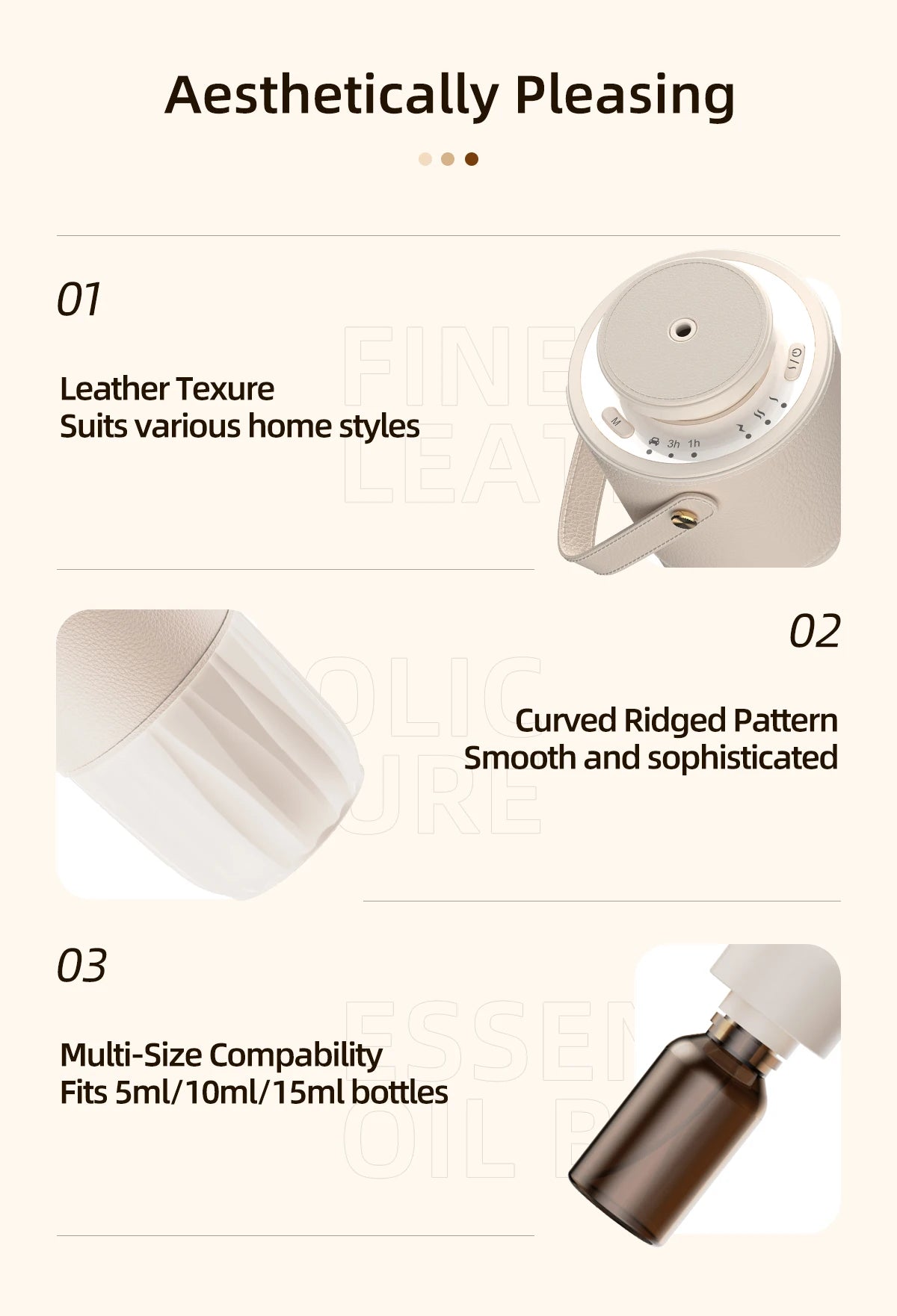 Waterless Essential Oil Aroma Diffuser Air Humidifier Small USB Rechargeable Fragrance Diffuser Machine Portable Car Home